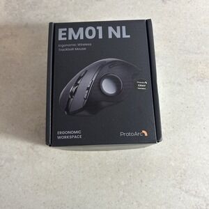 EM01 NL Ergonomic Wireless Trackball Mouse Mice ProtoArc Designed For Comfort